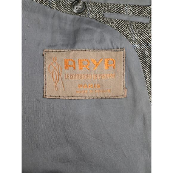 Arya Pure Wool Tweed Blazer Jacket Sport Coat Sz 42 R France - Picture 8 of 16